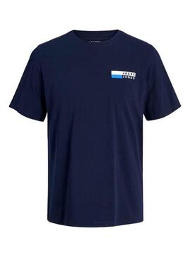 T-Shirt Jack & Jones Corp Logo Azul Marinho Homem