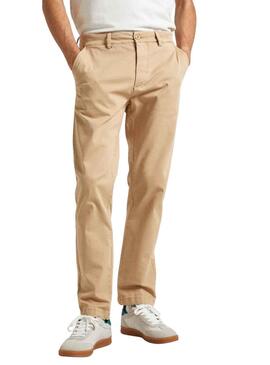 Calças Pepe Jeans Slim Chino Beige Homem