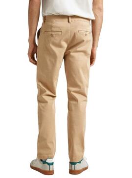 Calças Pepe Jeans Slim Chino Beige Homem