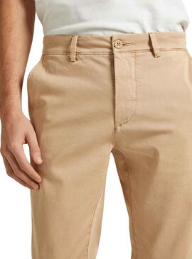 Calças Pepe Jeans Slim Chino Beige Homem