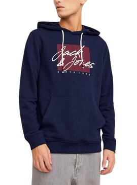 Sweat Jack & Jones Suor Zuri Azul Marinho Homem