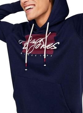 Sweat Jack & Jones Suor Zuri Azul Marinho Homem