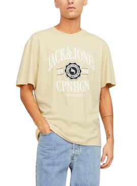 T-Shirt Jack & Jones Lucca Amarelo para Homem