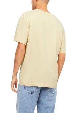 T-Shirt Jack & Jones Lucca Amarelo para Homem