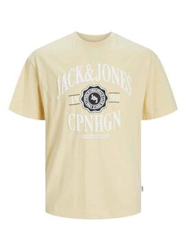 T-Shirt Jack & Jones Lucca Amarelo para Homem