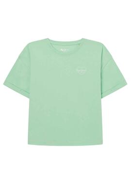 T-Shirt Pepe Jeans Nicky Verde para Menina