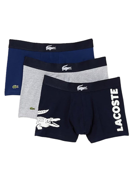 Pack 3 Cuecas Lacoste Sport Azul Marinho Homem