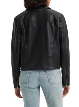 Casaca Levi's Lelouo Encolhido Moto Preto Mulher