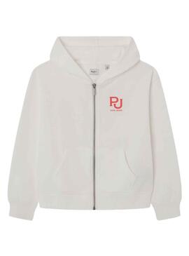 Sweat Pepe Jeans Narni Branco para Menina