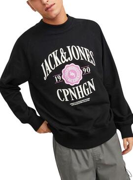 Sweat Jack & Jones Lucca Crew Preto Homem