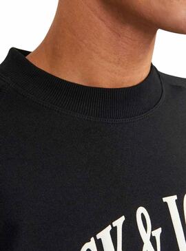 Sweat Jack & Jones Lucca Crew Preto Homem