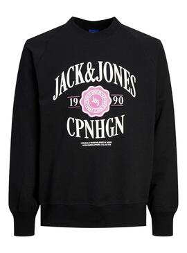 Sweat Jack & Jones Lucca Crew Preto Homem