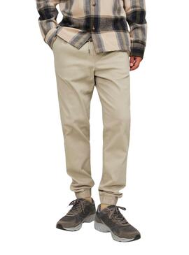 Calças Jack & Jones Gordon Dave Jogger Beige