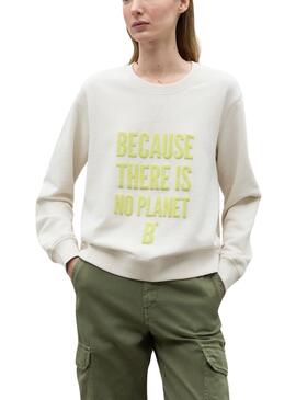 Sweat Ecoalf Efeso Branco para Mulher