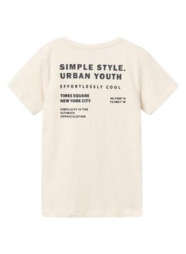 T-Shirt Name It Derviet Beige para Menino