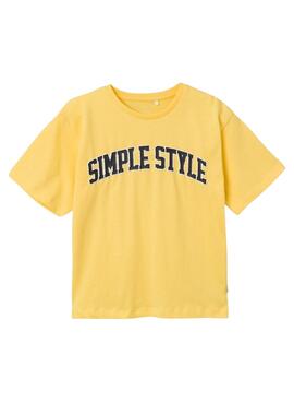 T-Shirt Name It Dakan Amarelo para Menino
