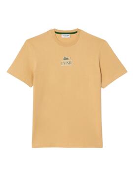 T-Shirt Lacoste Regular Beige para Homem e Mulher