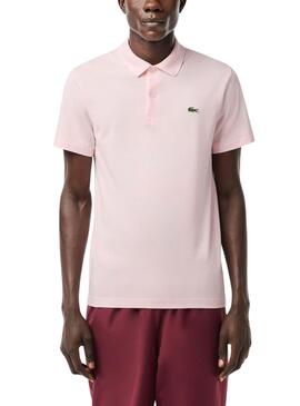 Polo Lacoste Stretch Rosa para Homem