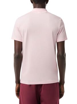 Polo Lacoste Stretch Rosa para Homem