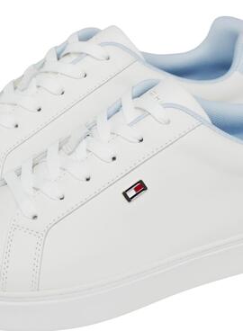 Sapatilhas Tommy Hilfiger Flag Court Branco Mulher