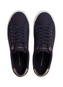 Sapatilhas Tommy Hilfiger Canvas Azul Marinho para Mulher