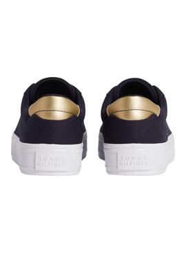 Sapatilhas Tommy Hilfiger Canvas Azul Marinho para Mulher