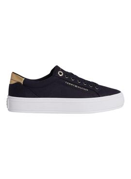 Sapatilhas Tommy Hilfiger Canvas Azul Marinho para Mulher