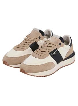 Sapatilhas Pepe Jeans Imbecil Tape Beige Homem