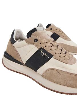 Sapatilhas Pepe Jeans Imbecil Tape Beige Homem