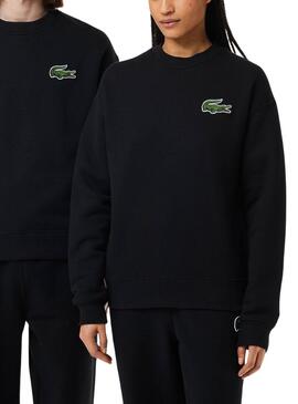 Sweat Lacoste Loose Preto para Homem e Mulher