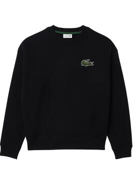 Sweat Lacoste Loose Preto para Homem e Mulher