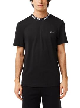 T-Shirt Jacquard Lacoste Preto para Homem