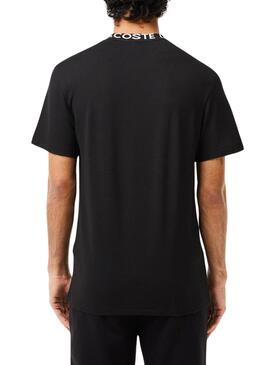 T-Shirt Jacquard Lacoste Preto para Homem