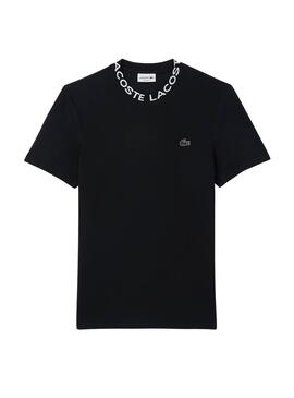 T-Shirt Jacquard Lacoste Preto para Homem