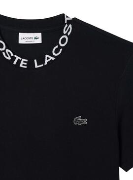 T-Shirt Jacquard Lacoste Preto para Homem