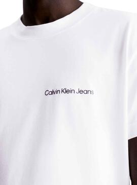 T-Shirt Calvin Klein Jeans Basica Branco 