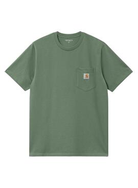 Camiseta Carhartt Pocket Verde Para Hombre - Camiseta Carhartt Pocket Verde para Homens