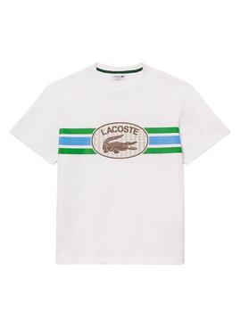 Camisa Lacoste Monograma Bege para Homem.