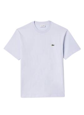 Camiseta Lacoste Clássica Azul para homem.