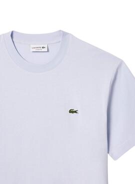 Camiseta Lacoste Clássica Azul para homem.