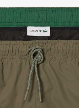 Calção Lacoste Verde Curto para Homem
