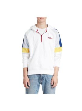 Sweat Levis Relaxed Pieced Zip Branco Homem