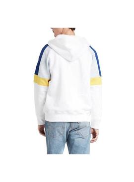 Sweat Levis Relaxed Pieced Zip Branco Homem