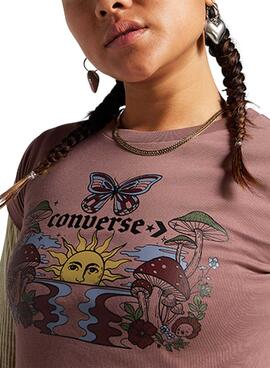 Camiseta Converse Blooming Skate para Mulher.