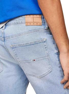 Bermuda Tommy Jeans Scanton Azul Claro Para Homem