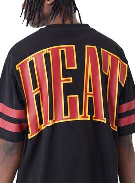 Camiseta New Era Miami Heat NBA Preta Homem