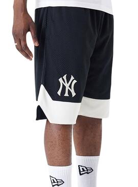 Bermuda New Era Mesh New York Yankee preto homem.