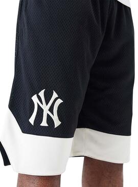 Bermuda New Era Mesh New York Yankee preto homem.