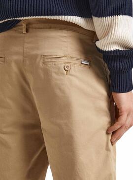 Bermudas Pepe Jeans Chino Beige para HombreTradução: Bermudas Pepe Jeans Chino Bege para Homem