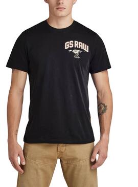 Camiseta G-Star Esqueleto Preto Para Homem